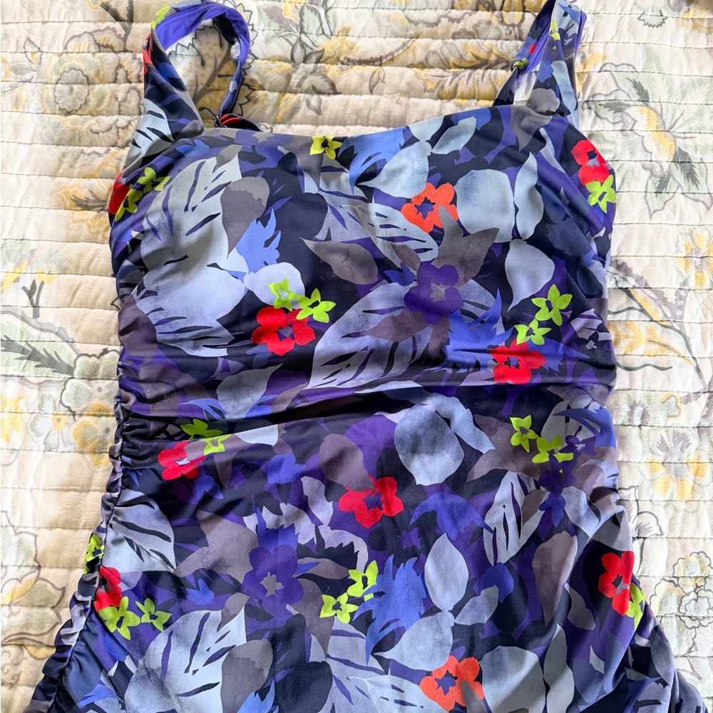 Athleta Women’s Floral Tankini in Navy, Purple, Red, Lime